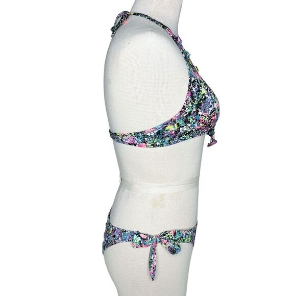 Victoria's Secret Bikini sz 36B & M * High Tie Halter Top & Itsy Side Tie Bottom - Picture 5 of 10
